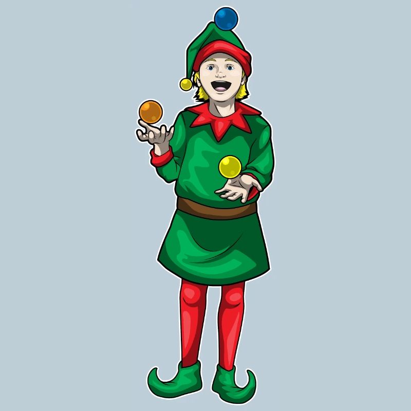 Jongleur de Noël elfique