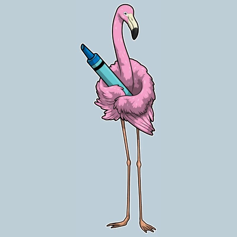Flamingo Student Crayon School