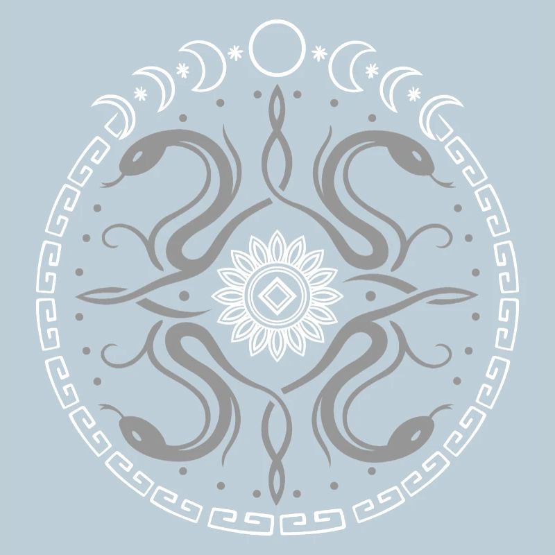 Roue serpentine avec phases de lune