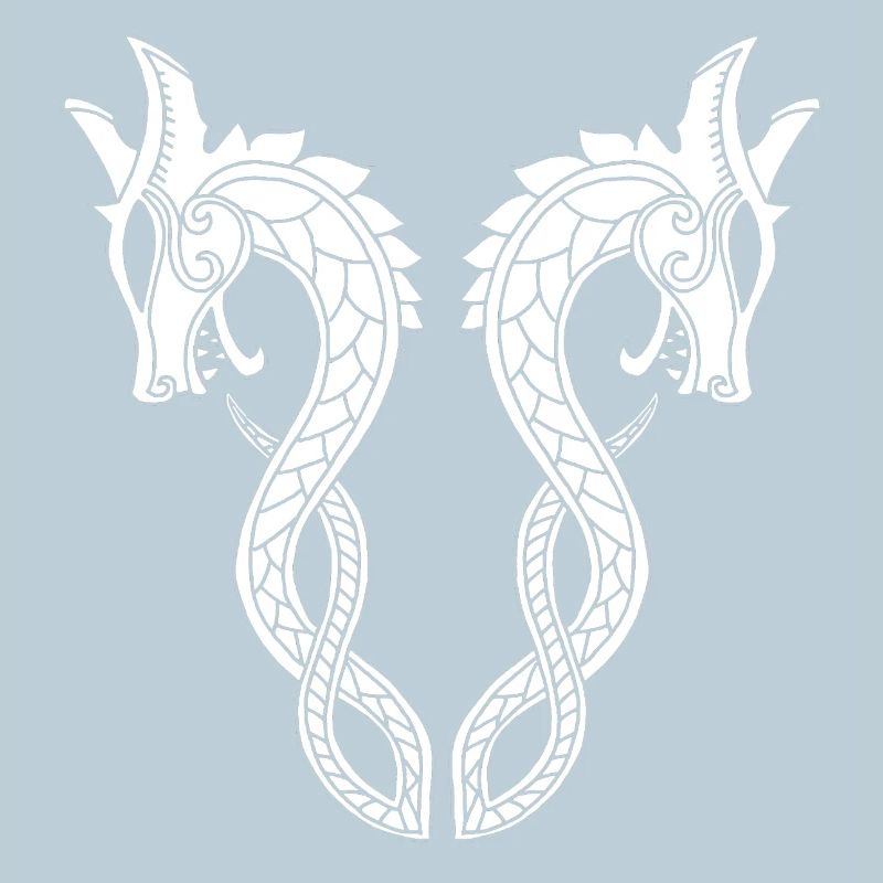 Dragon blanc à deux têtes