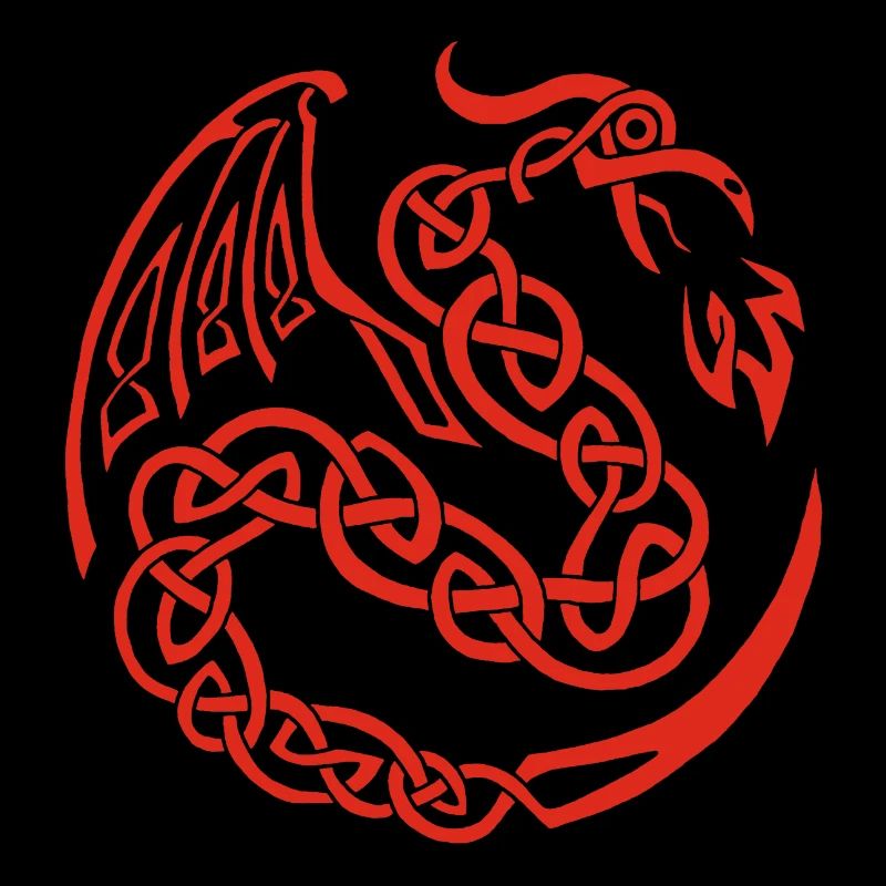 Red Celtic Dragon