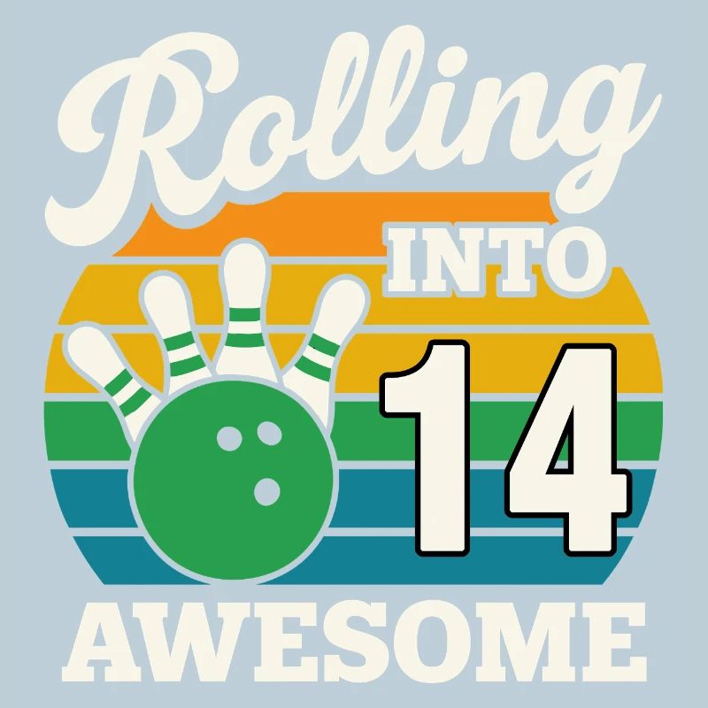 Rétro Bowling 14e anniversaire Design
