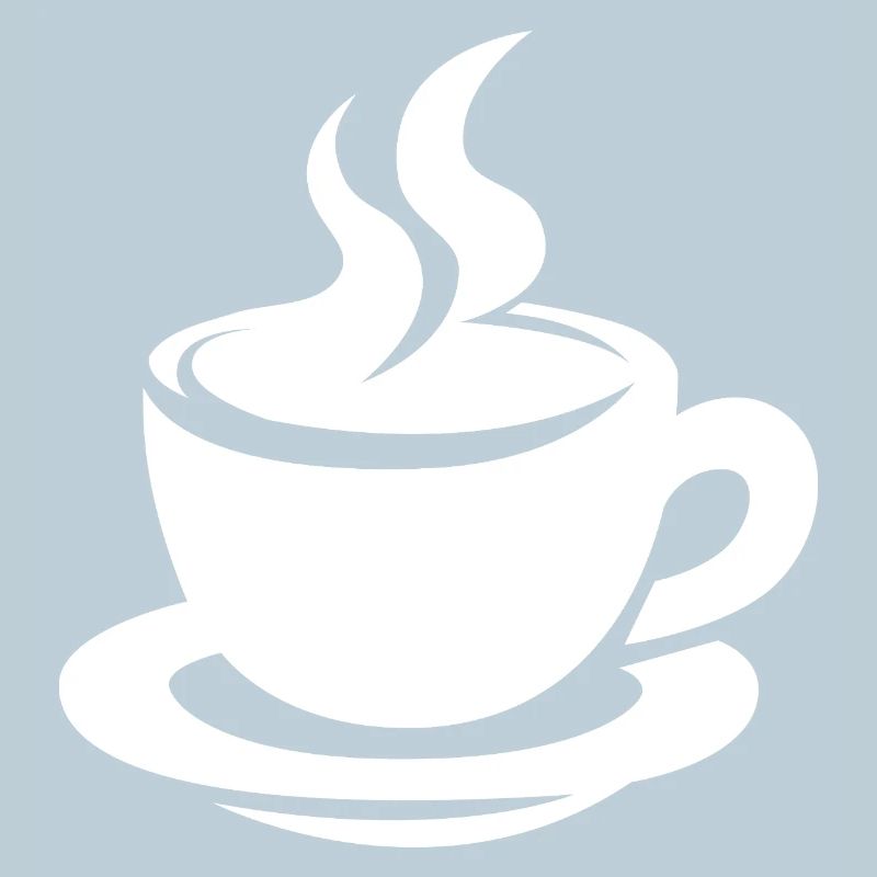 Coffee cup with steam minimalist design