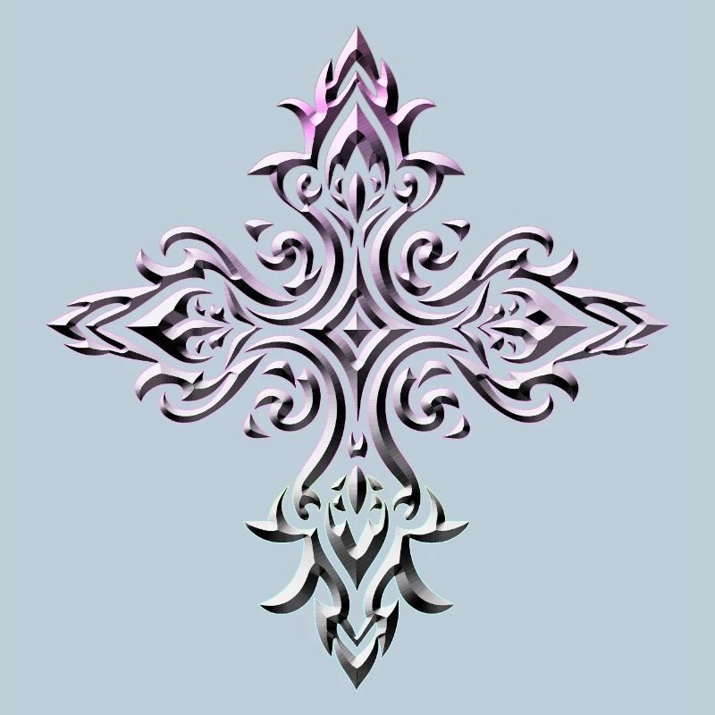 Filigrane de croix lumineuse