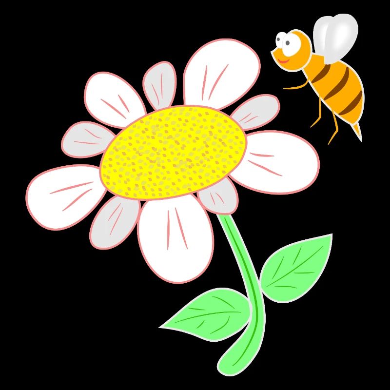 Abeille qui s’élève à la fleur