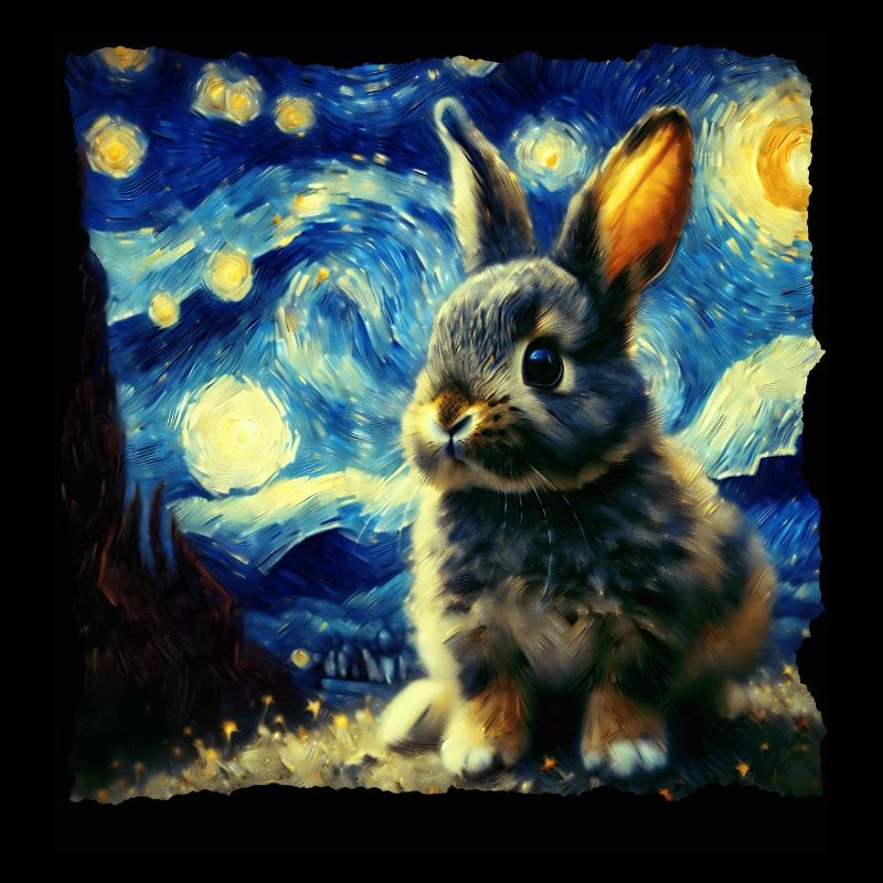 Lapin style ciel étoilé