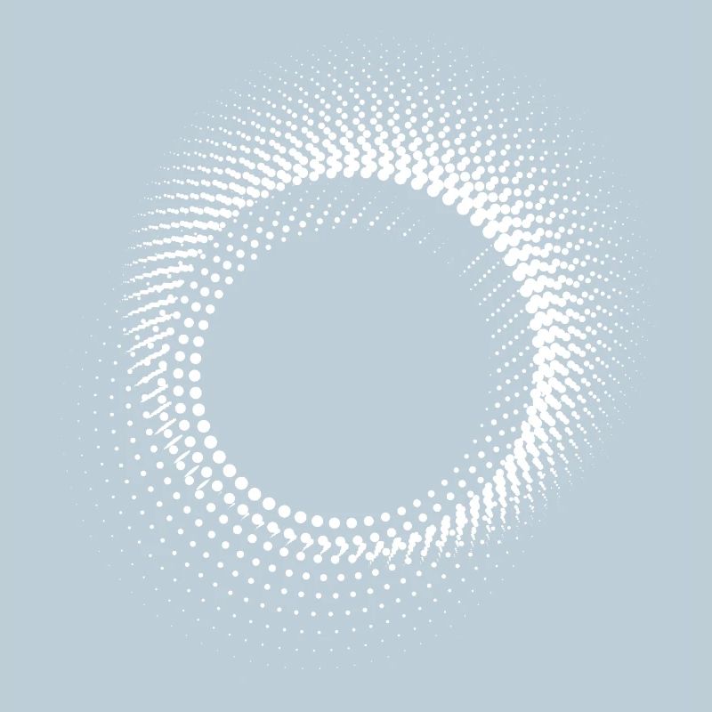 Spirale en points concentriques