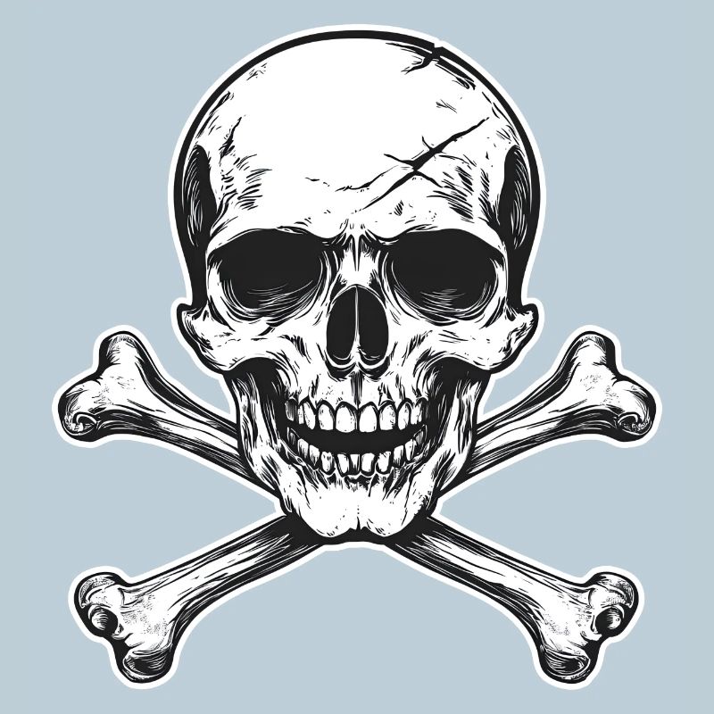 Skull and bone cross