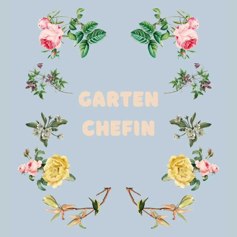 Garten Chefin Blumen Design