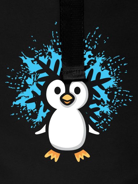 Penguin with Snowflake Cartoon
