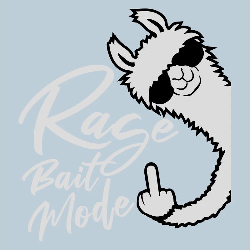 Rage Bait Lama Alpaka Sonnenbrille Mittelfinger