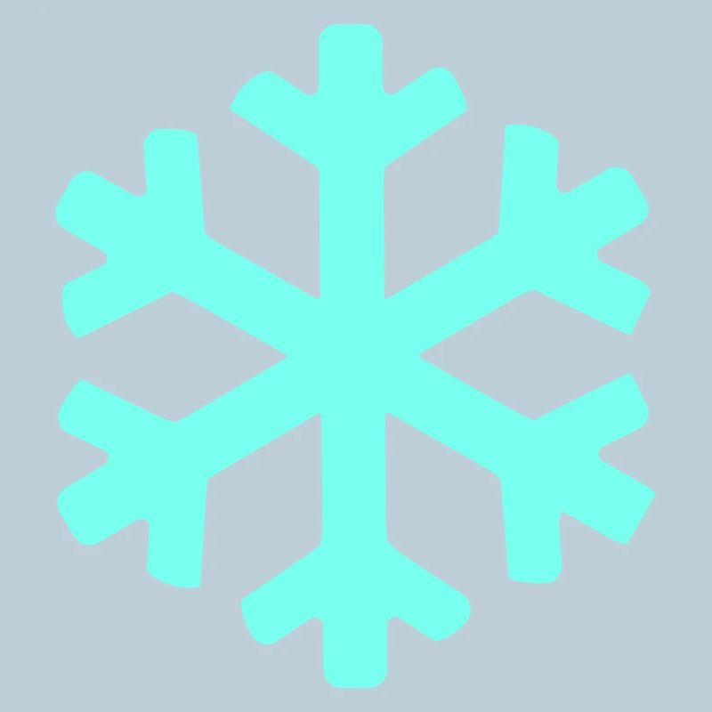 Cristal de neige bleu glace