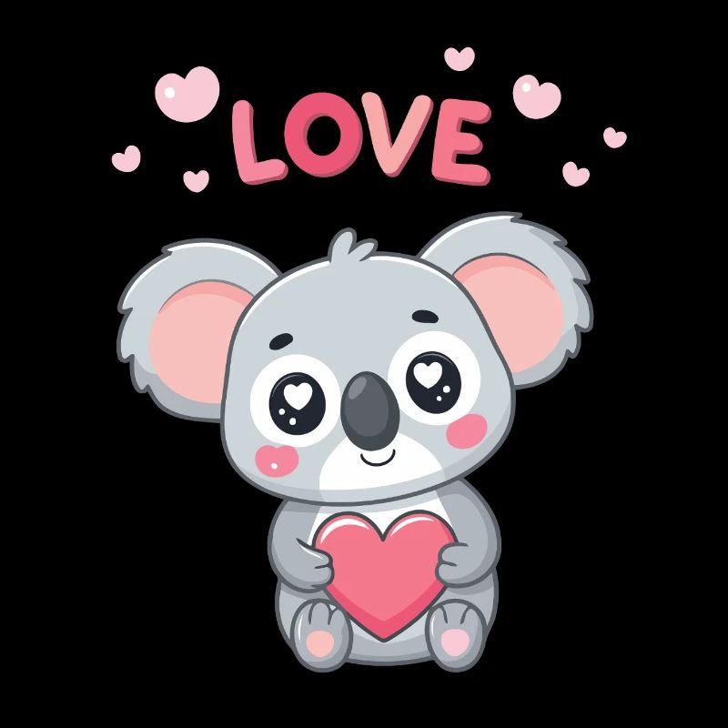 Koala Heart Sweet Love Pastel