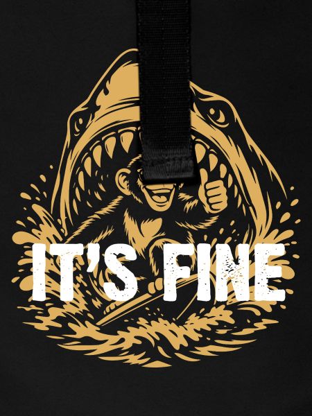Its Fine Shark Monkey Graphic