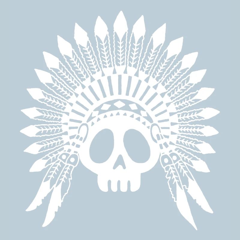 Crâne de chef indien (blanc)