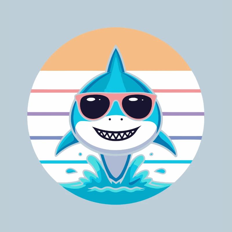 Requin pastel lunettes de soleil
