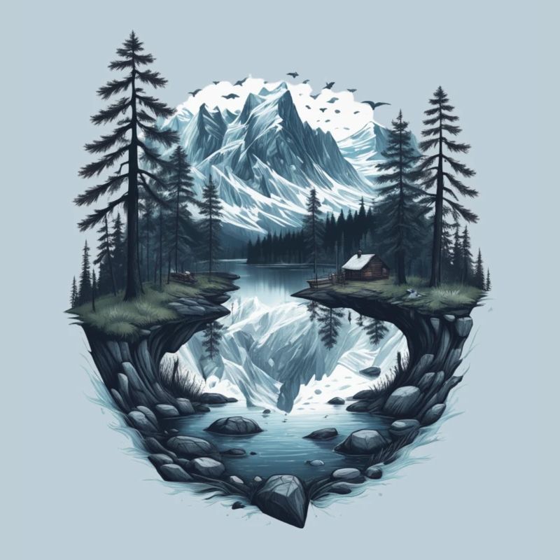 Berglandschaft mit See