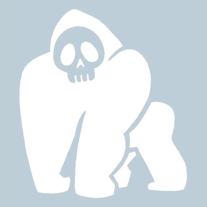 Crâne de gorille blanc