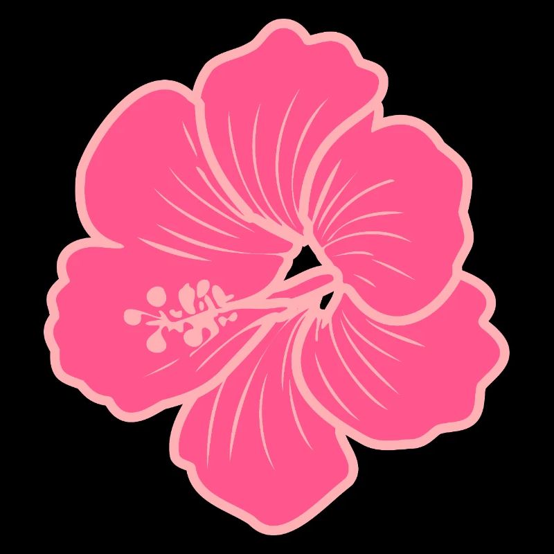 Hibiscus Flower – Y2K Pink Retro Neon Style