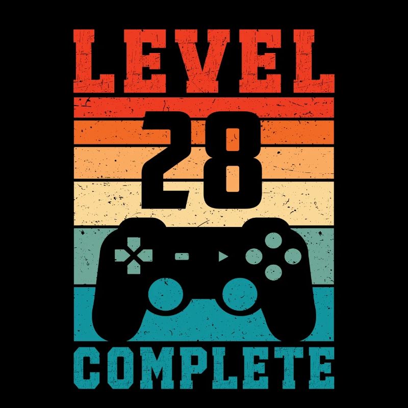 28th Birthday Level 28 Complete 28 Years Gamer