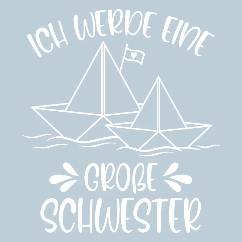 Ich werde eine große Schwester Papierschiff Schiff