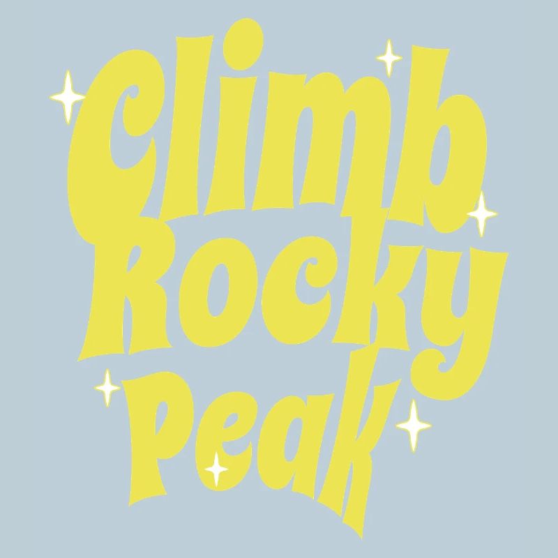 Climb Rocky Peak Motivational Design