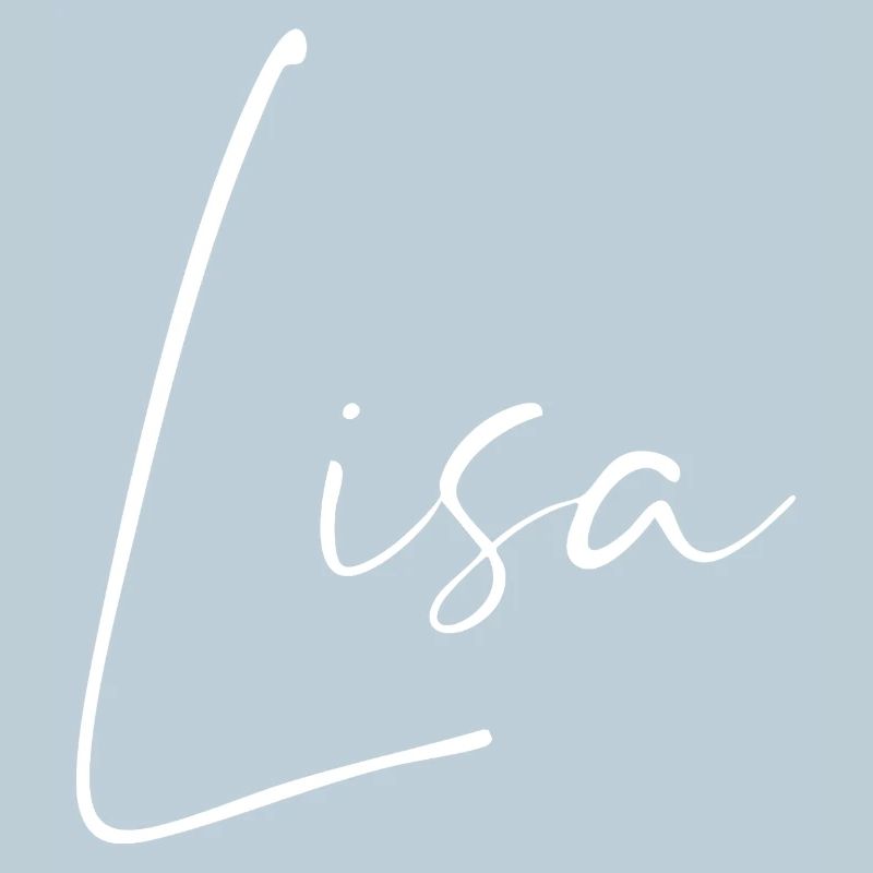 Lisa / Conception du nom de l’écriture manuscrite (Blanc)
