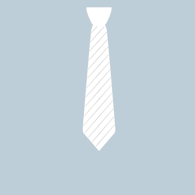 Striped white tie