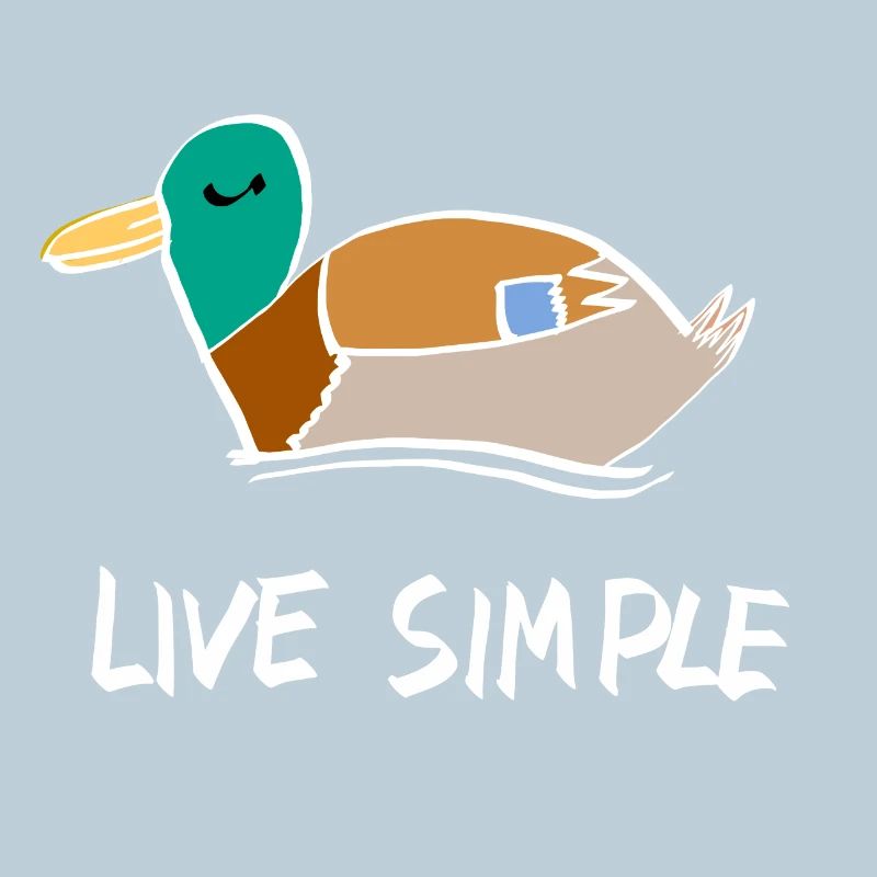 Live Simple Beautiful-Bird Design Custom Text
