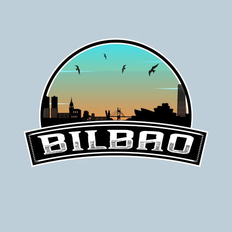 Bilbao Espagne Skyline Souvenir Espagnol
