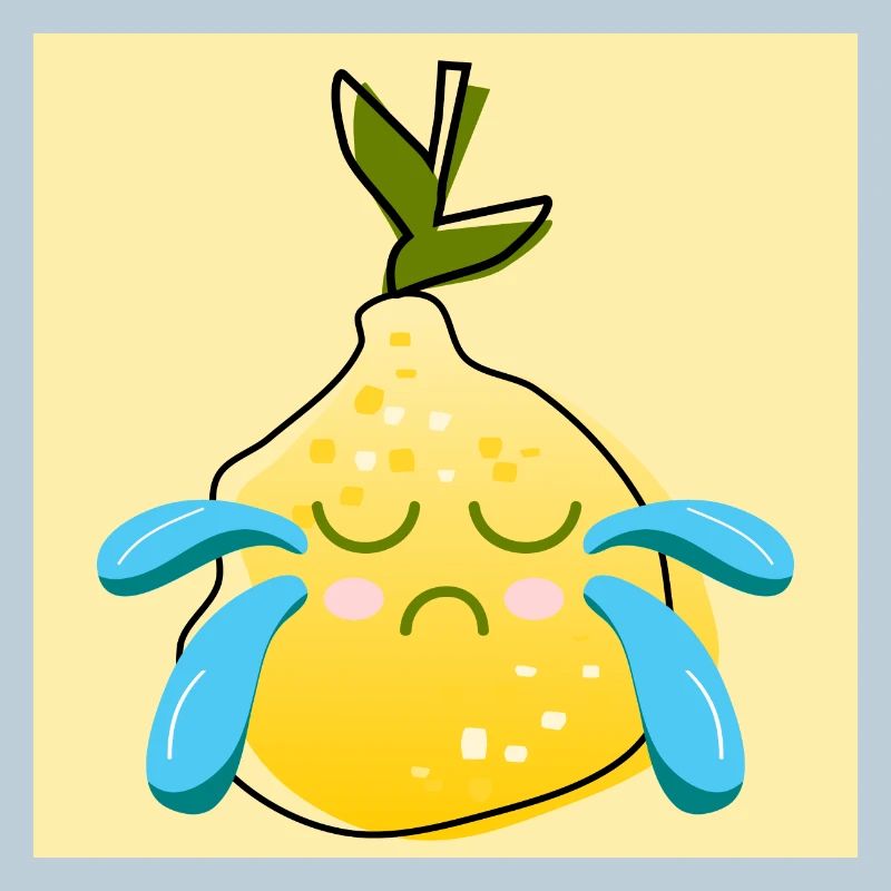 Sad lemon COMIC WINE LIME SUMMER FOOD
