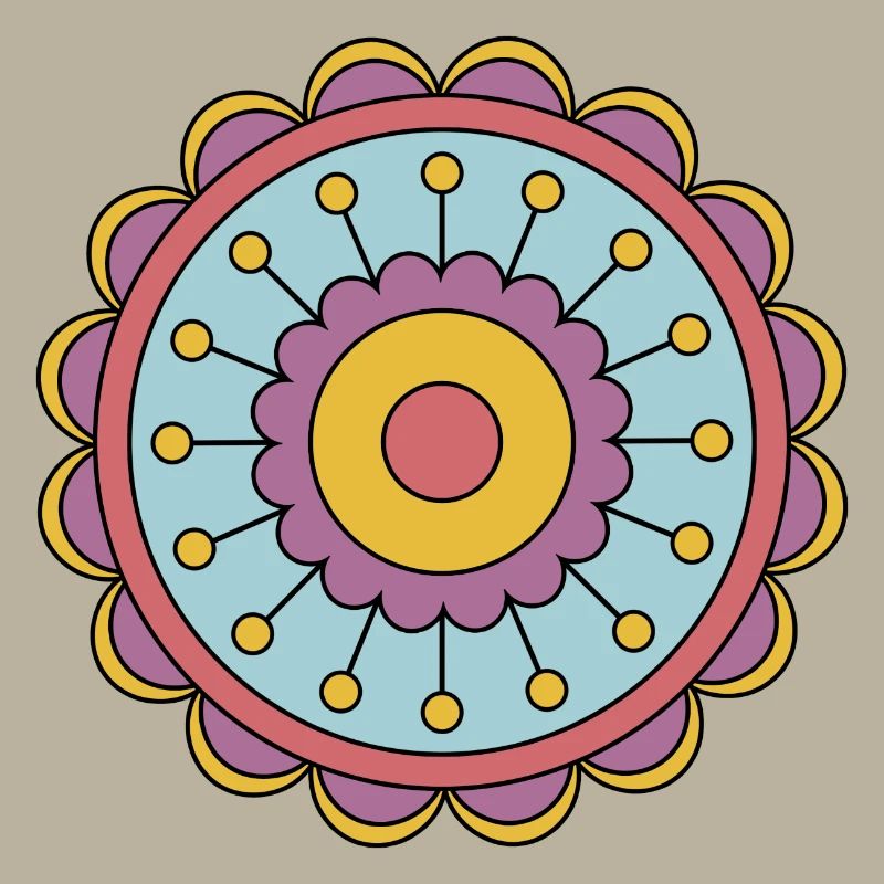 Niedliche Funky Hippie Boho Blume