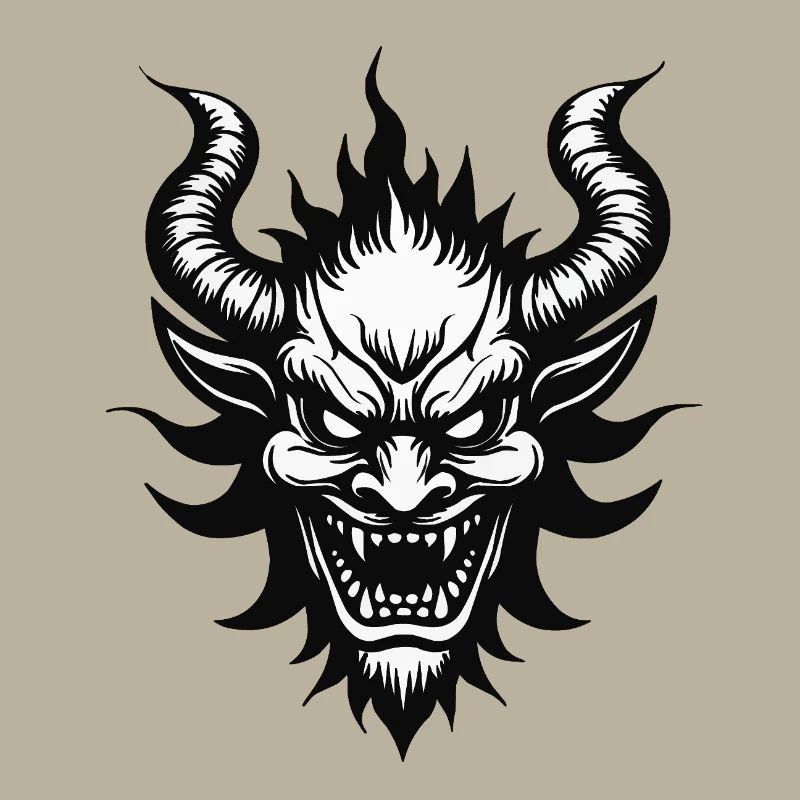 Devil Hannya – Dämonen Maske im japanischen Stil