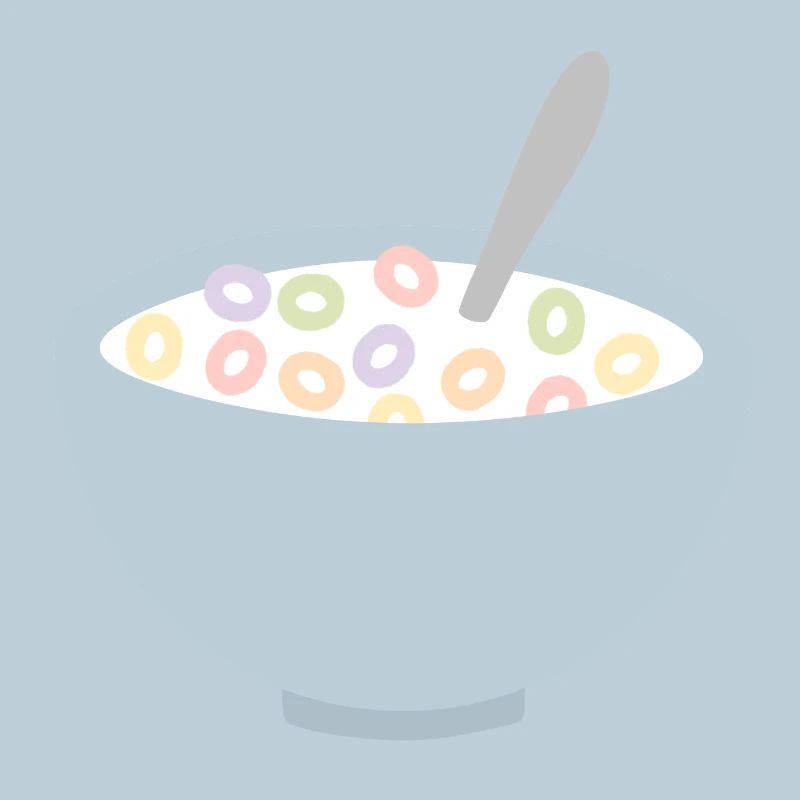 Pastel Cereal Bowl Illustration