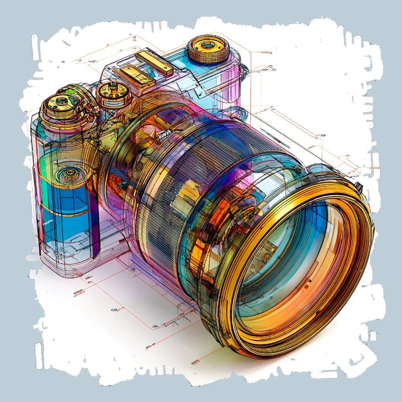 Digitalkamera als CAD-Design Blaupause
