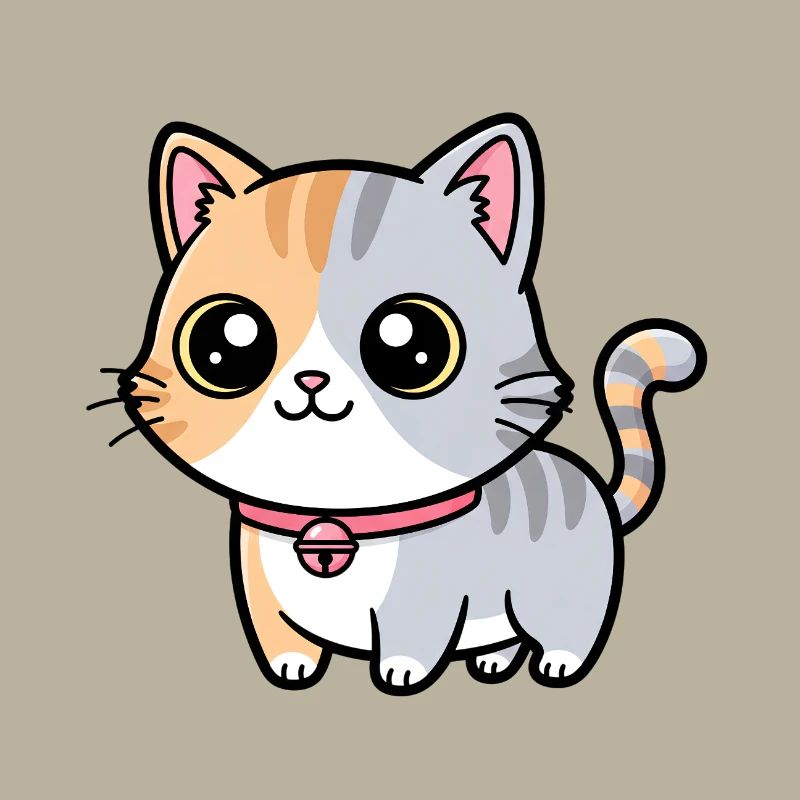 Calico Kitten Collar Charm
