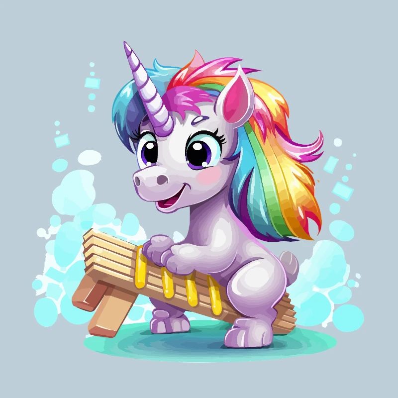 Rainbow Unicorn Sleigh