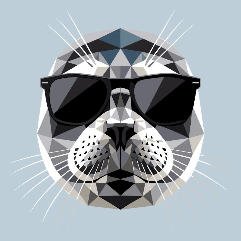 Sceller avec des lunettes de soleil, phoque morse mignons phoques