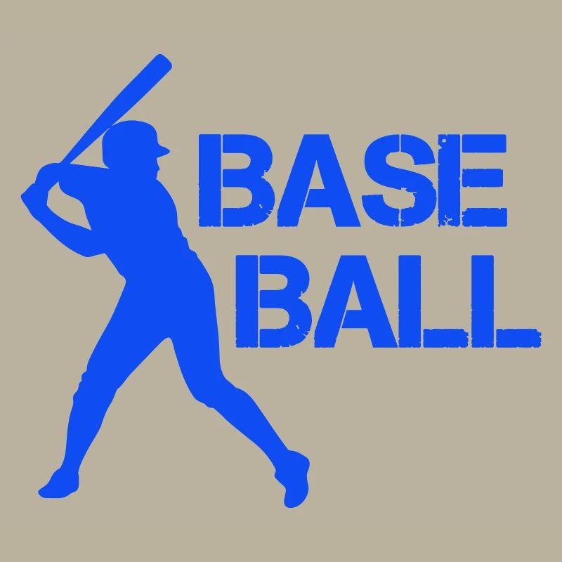 Silhouette de baseball en bleu éclat