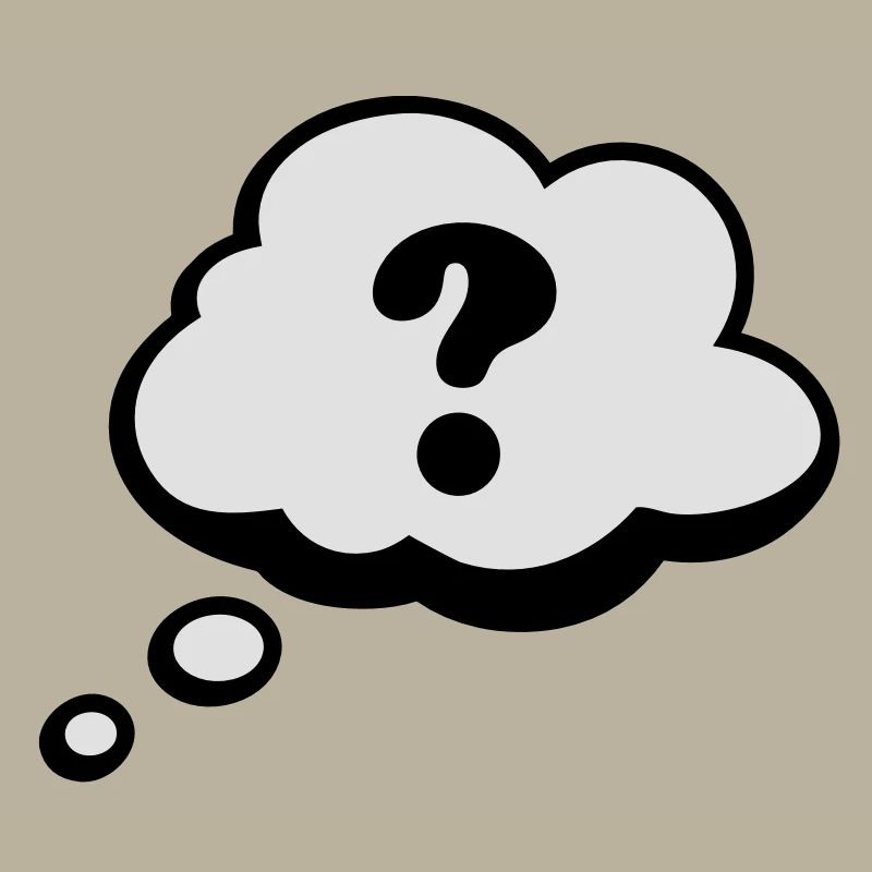 Comic speech bubble question mark