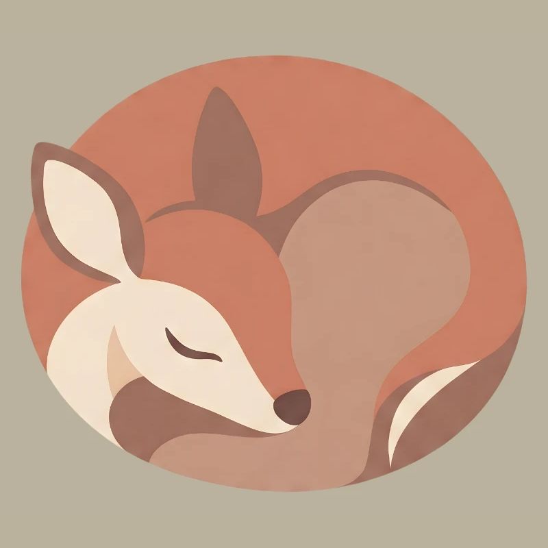 Sleeping Fox in Soft Palette