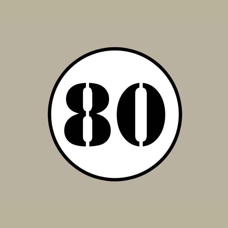 NUMBER 80 eighty birthday gift