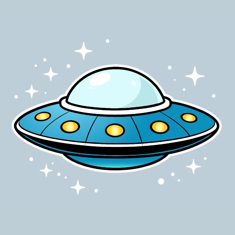 UFO sticker flying saucer