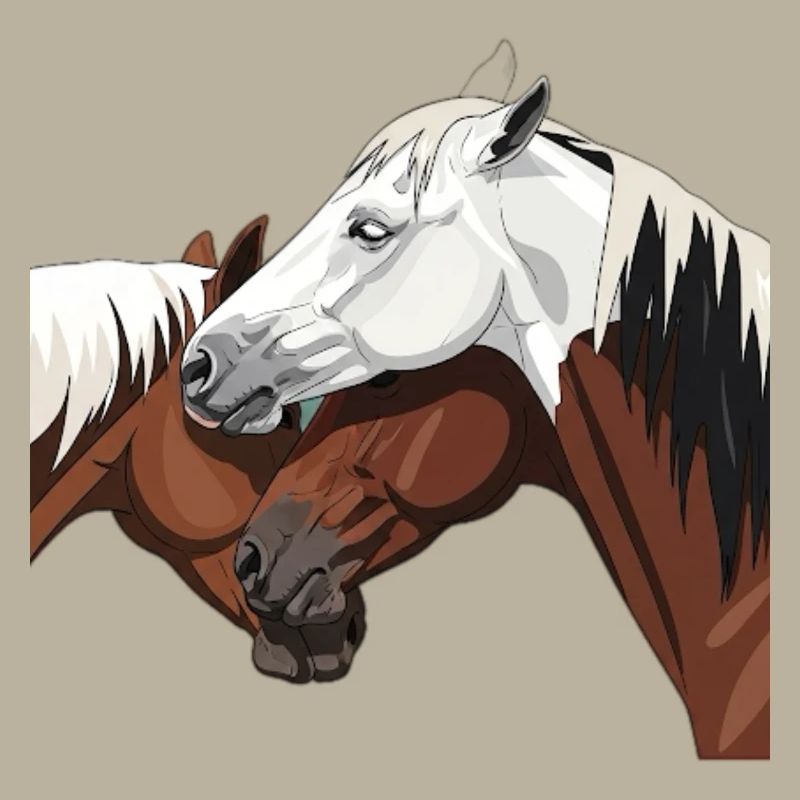 Impression de cheval élégant