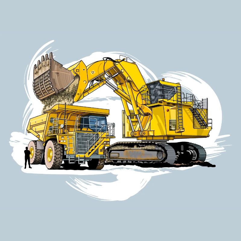 Méga machines sur le chantier