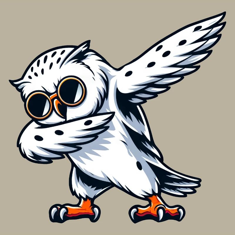 Harfang des neiges cool Dabbing Pose