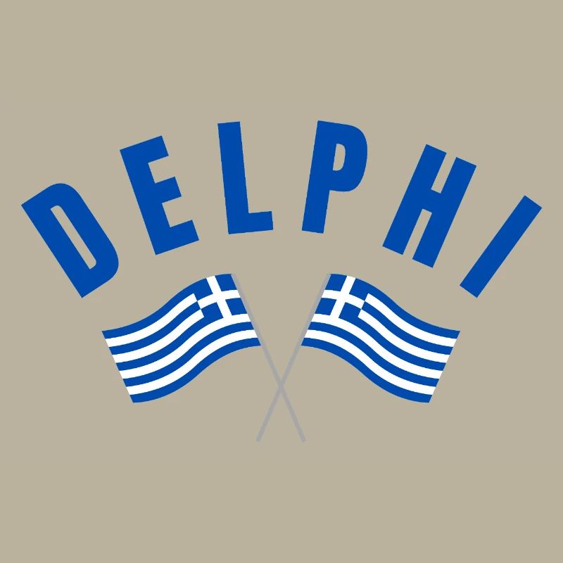Delphi Twin Greek Flags 