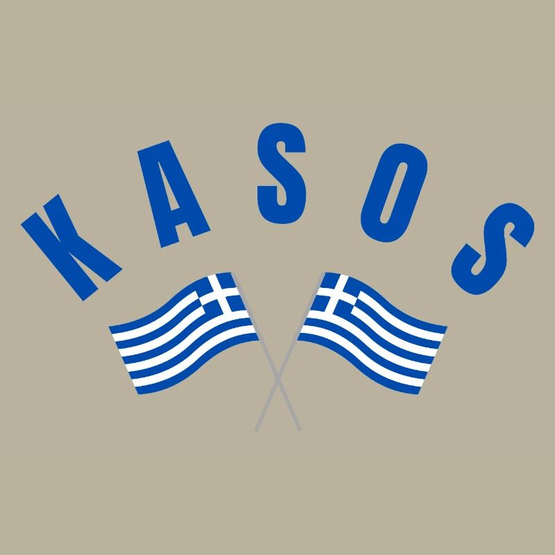 Drapeaux grecs de Kasos croisés