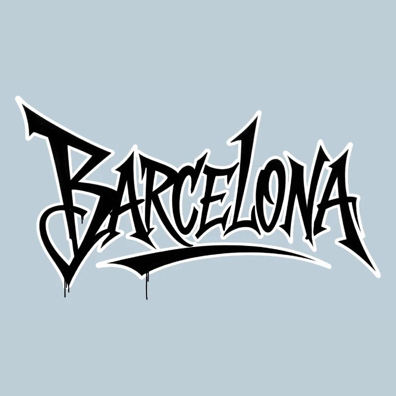 Graffiti-Stil Barcelona Schriftzug
