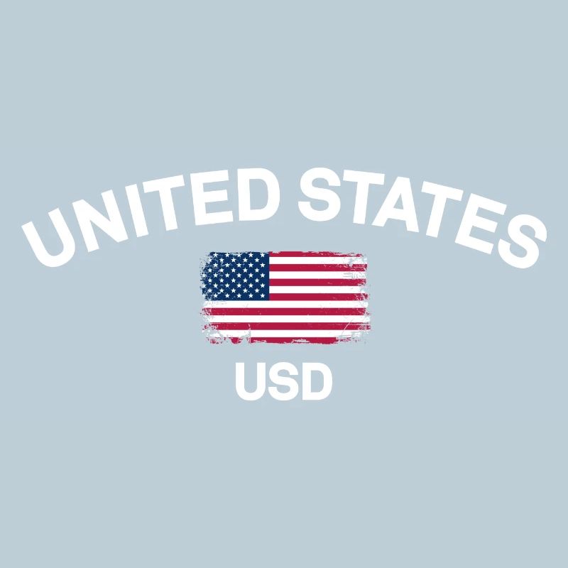 USD-Grafik der US-Flagge in Notlage